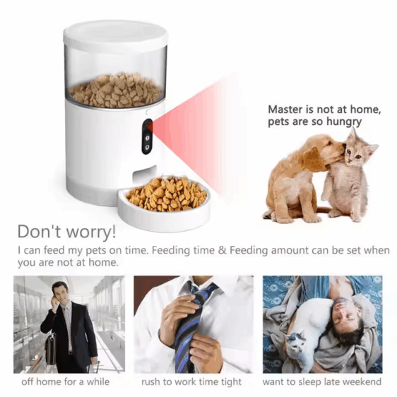 P2#Wifi 4L Smart Cat and Dog Dispensing Feeder - Image 4