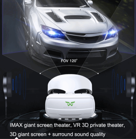 V2#Mobile 3D Virtual Reality VR Game Helmet Glasses with Headphones - Image 3